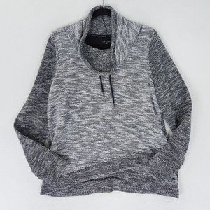 Calvin Klein Sweater Womens Extra Large Black White Funnel Neck Performance